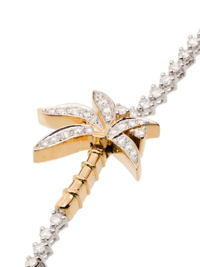 Shop Yvonne Léon 18kt Gold And Diamond Palm Tree Bracelet