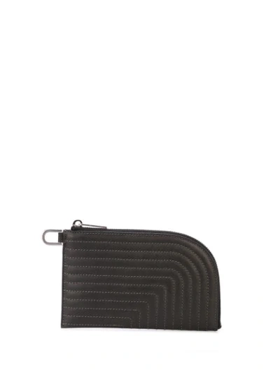Shop Rick Owens Contrast Stitched Wallet In Black