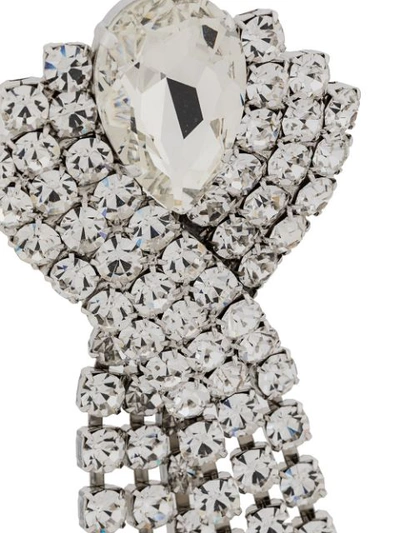 Shop Alessandra Rich Oversized-ohrringe Mit Kristallen In Silver