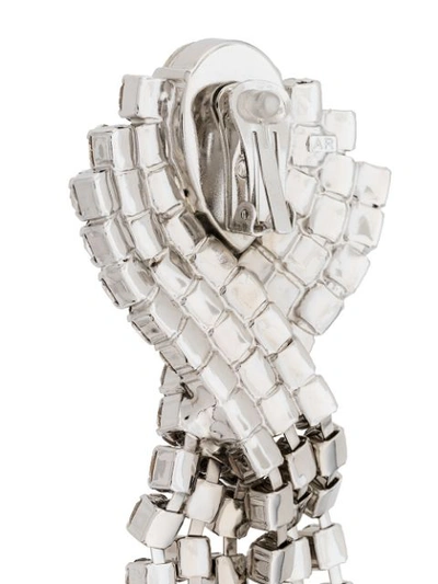 Shop Alessandra Rich Oversized-ohrringe Mit Kristallen In Silver