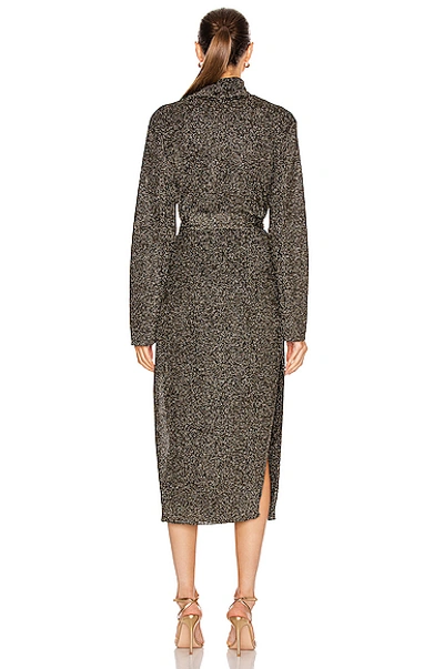 Nanushka Canaan Belted Lurex Dress In Black