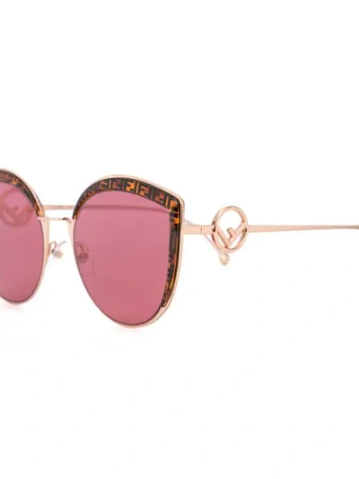 Shop Fendi F Is  Cat-eye Sunglasses In Pink