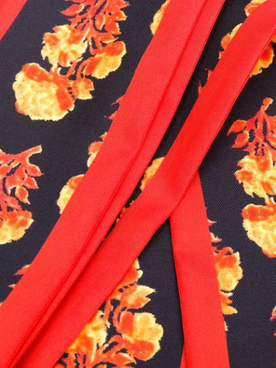 Shop Chloé Floral Pattern Scarf In 69b Red