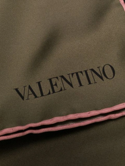 Shop Valentino X Undercover Vlogo Lovers Print Scarf In Green