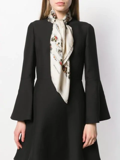 Shop Bottega Veneta Printed Scarf - Neutrals