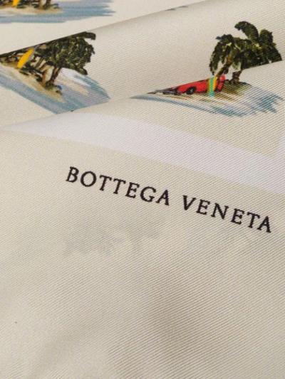 Shop Bottega Veneta Printed Scarf - Neutrals