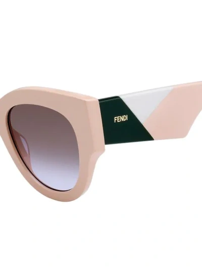 Shop Fendi Oversized Frame Sunglasses In Pink