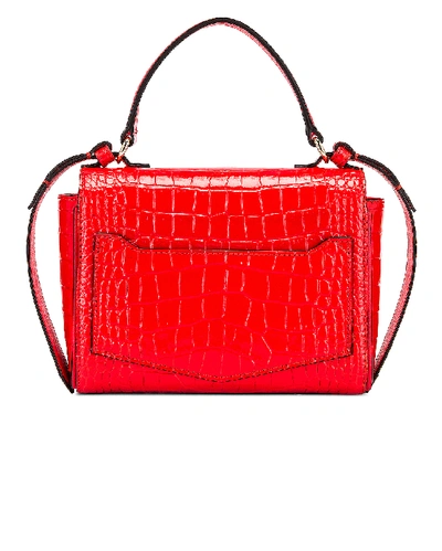 Shop Givenchy Mini Eden Embossed Croc Bag In Red