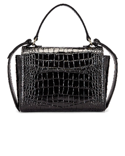 Shop Givenchy Mini Eden Embossed Croc Bag In Black
