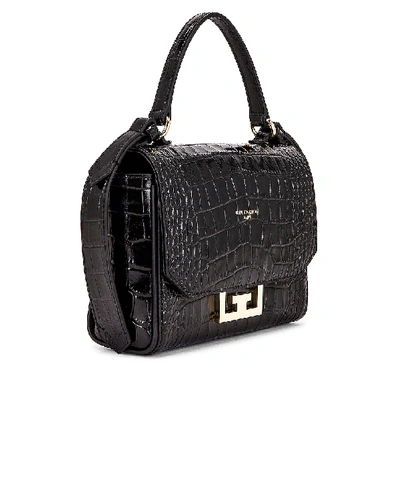 Shop Givenchy Mini Eden Embossed Croc Bag In Black