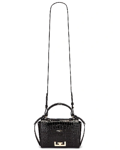 Shop Givenchy Mini Eden Embossed Croc Bag In Black