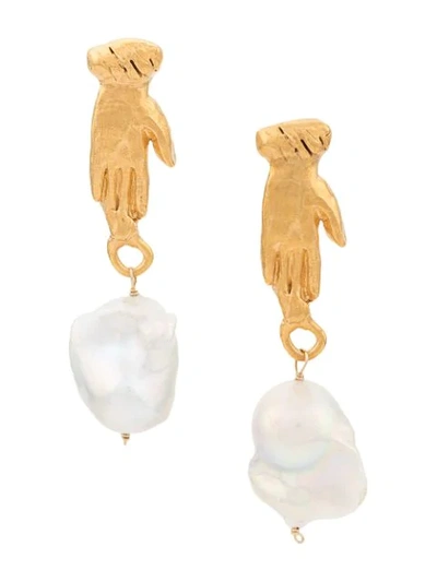 Shop Alighieri The Curator Of The Moon Earrings In Gold