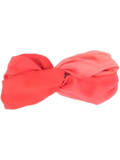 Shop Ingie Paris Knotted Turban Headband In Pink