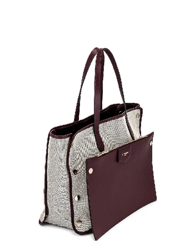 Shop Givenchy Medium Bond Canvas & Leather Tote In Aubergine
