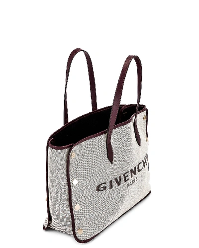 Shop Givenchy Medium Bond Canvas & Leather Tote In Aubergine