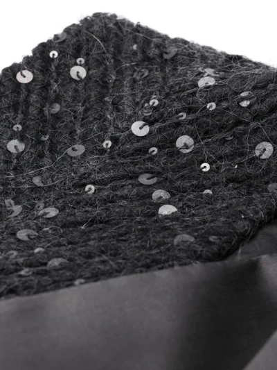 Shop Brunello Cucinelli Tweed Maxi Belt - Grey