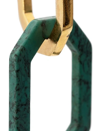 Shop Oscar De La Renta Octagon Link Earrings In Gold
