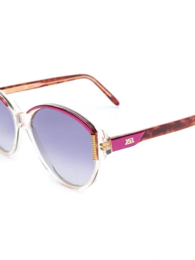 Pre-owned Saint Laurent 1970s Round Sunglasses In Pink
