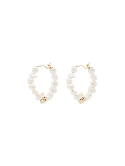 Shop Holly Ryan Pearl Beaded Hoop Earrings In White