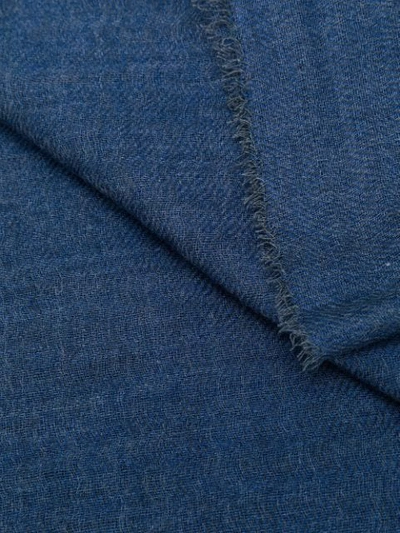 Shop Begg & Co Soft Weave Scarf In Blue