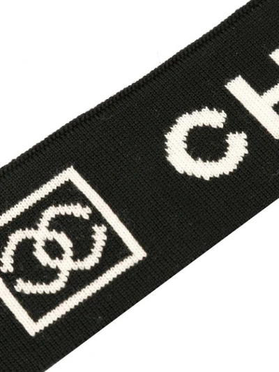 Pre-owned Chanel Sports Line Logo Hairband In White