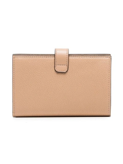 Shop Givenchy Gv3 Foldover Wallet In Neutrals