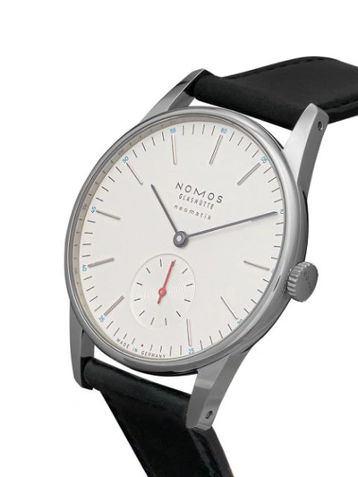 Shop Nomos Orion Neomatik 36mm In White, Silver-plated