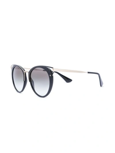 Shop Prada Cat-eye Sunglasses In Black
