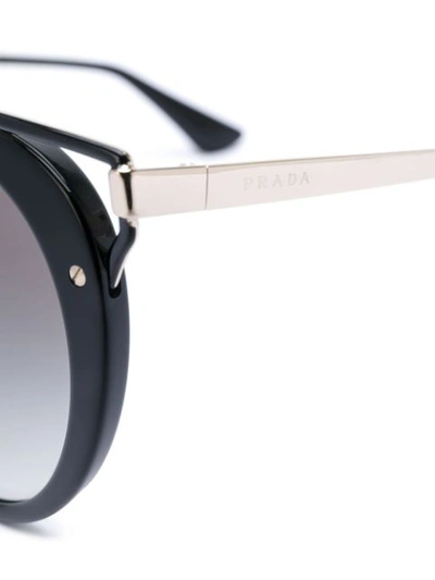 Shop Prada Cat-eye Sunglasses In Black