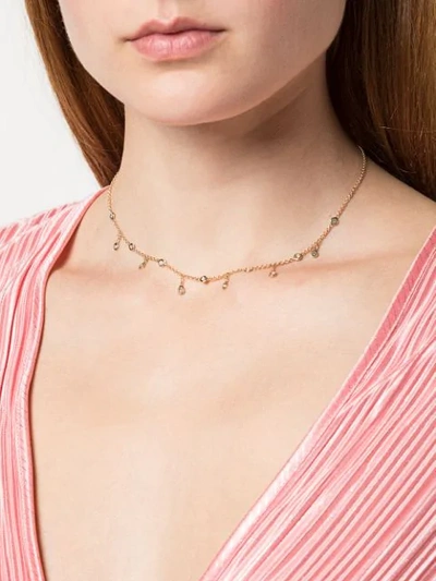 Shop Jacquie Aiche 14kt Yellow Gold Spaced Out Diamond Shaker Choker Necklace