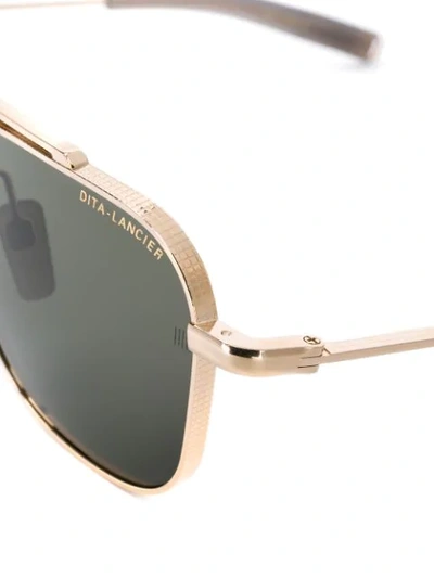 Shop Dita Eyewear Lsa-102 Pilot-frame Sunglasses In Gold