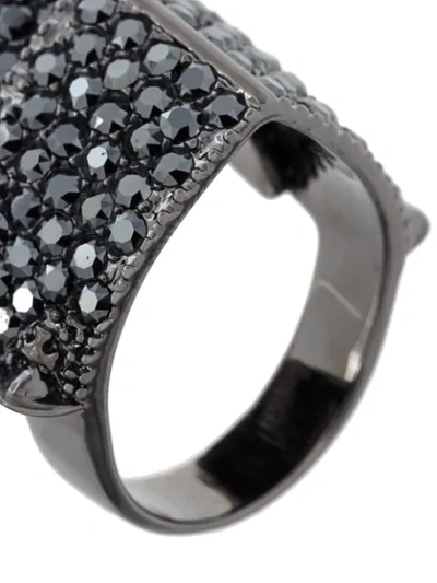 Shop Vivienne Westwood 'regent' Ring Mit Kristallbesatz In Metallic