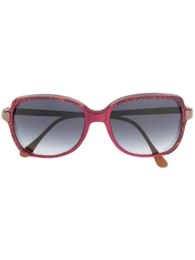 Pre-owned Missoni 1990s Oversized Gradient Sunglasses In Pink