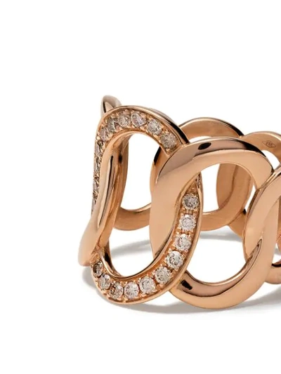 Shop Pomellato 18kt Rose Gold Brera Brown Diamond Ring