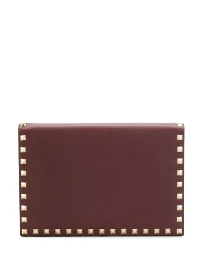 Shop Valentino Garavani Rockstud Wallet In Red