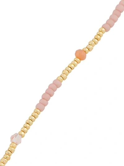 Shop Anni Lu Clemence Beaded Bracelet In Gold