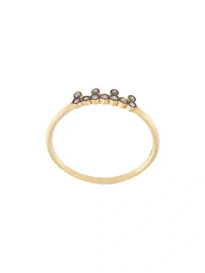 Shop Yannis Sergakis 18kt Black Diamond Ring In Gold