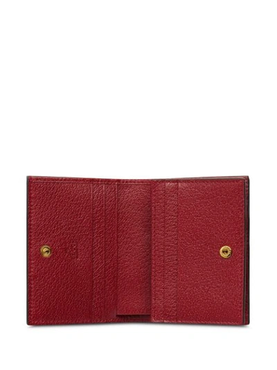 Shop Gucci Flora Print Wallet In Red