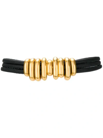 Shop Bottega Veneta Hoop Cable Belt In Black