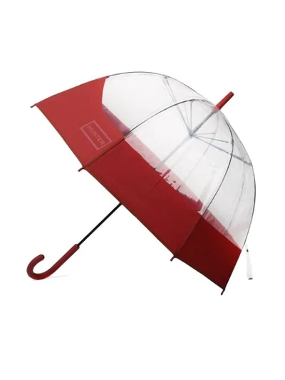 Shop Hunter Panelled Umbrella In Red