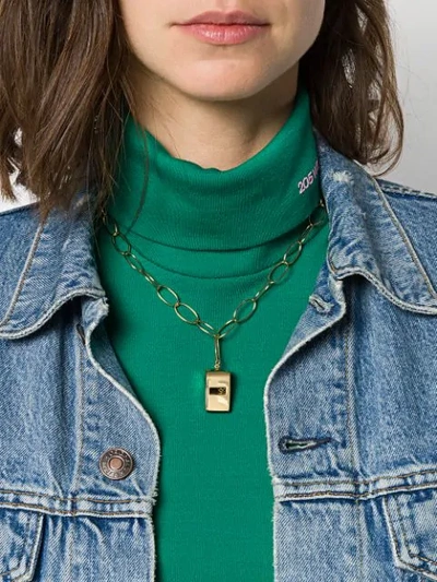 Shop Aurelie Bidermann Whistle Chain Necklace In Mg Gold