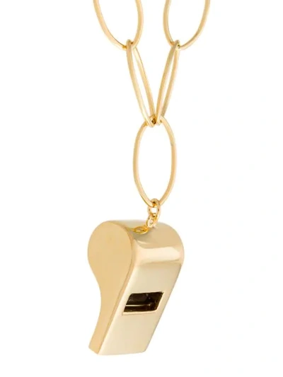 Shop Aurelie Bidermann Whistle Chain Necklace In Mg Gold