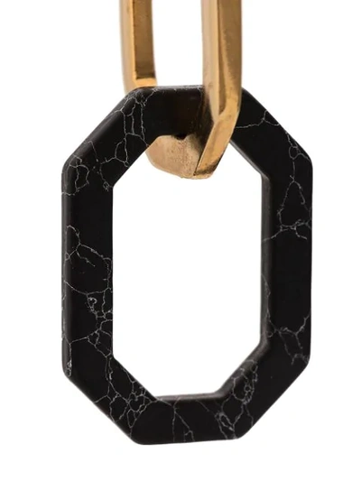 Shop Oscar De La Renta Octagon Link Earrings In Gold