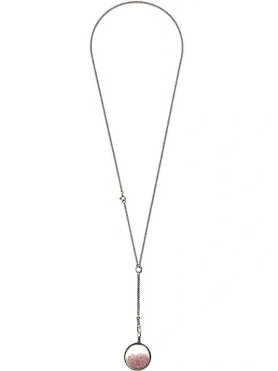 Shop Ann Demeulemeester Quartz Stone Necklace In Silver