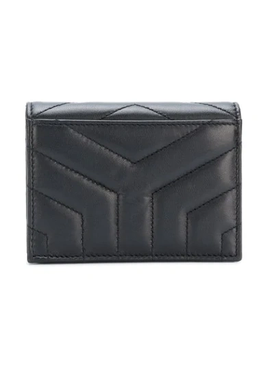 Shop Saint Laurent Loulou Tiny Wallet In Black