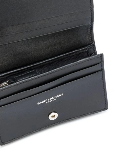 Shop Saint Laurent Loulou Tiny Wallet In Black