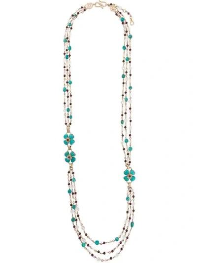 Goossens Trèfle Sautoir Necklace In Metallic