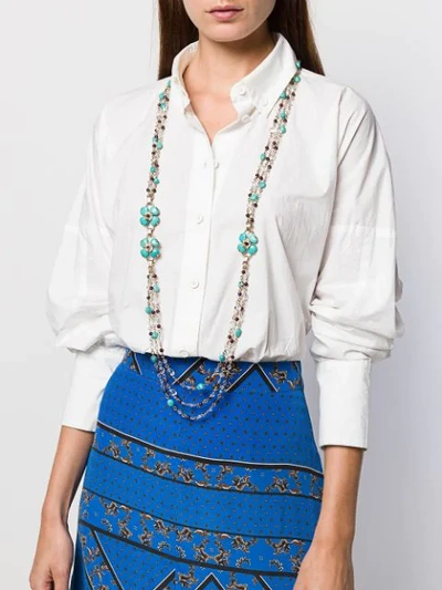 Goossens Trèfle Sautoir Necklace In Metallic