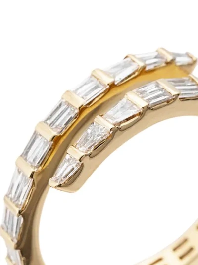 Shop Anita Ko 18kt Yellow Gold Two Row Diamond Coil Ring In Silver