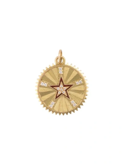 Shop Foundrae 18kt Yellow Gold Diamond Star Strength Pendant